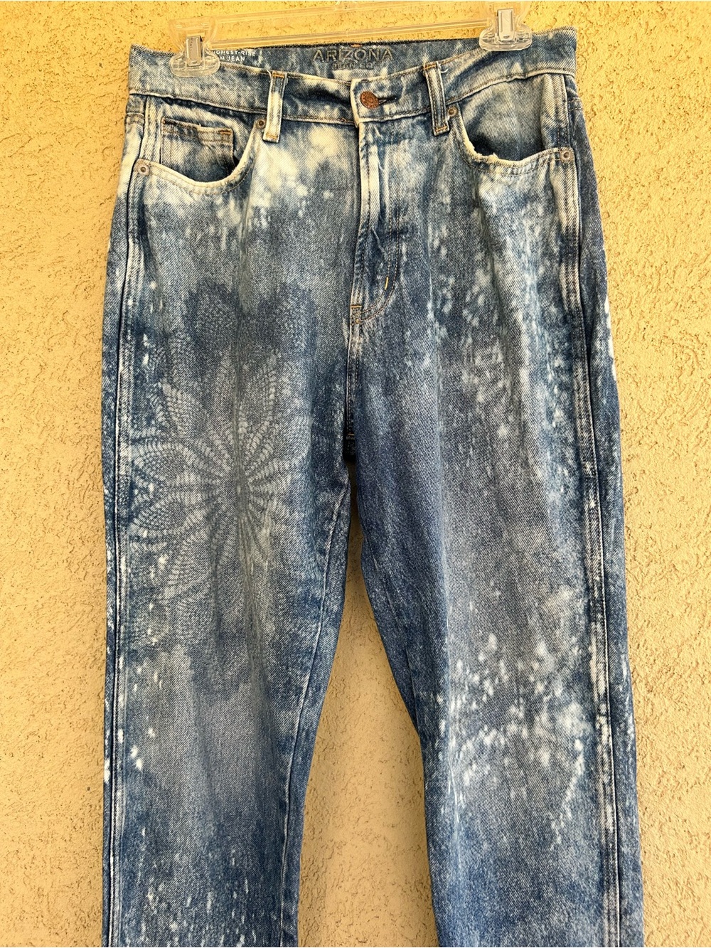 Handmade Bleach Dyed Arizona Jean Co. Mom Jeans Size 7 - Picture 3 of 5